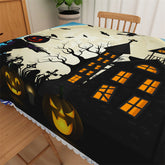 Lofaris Night Moon Castle Pumpkin Scarecrow Halloween Tablecloth